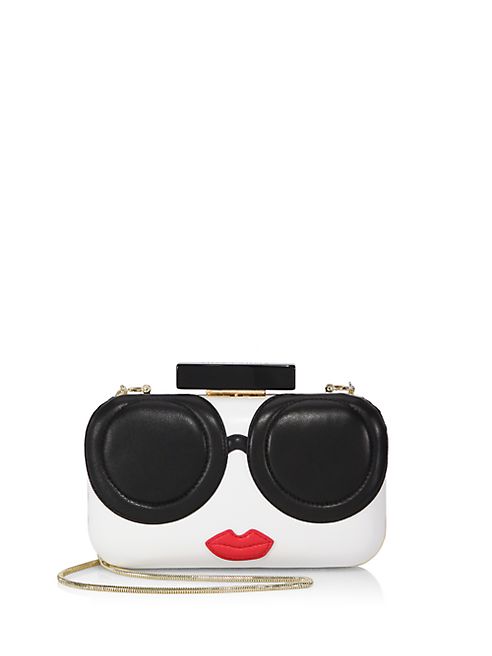 Alice + Olivia - Stace Face Large Leather Clutch