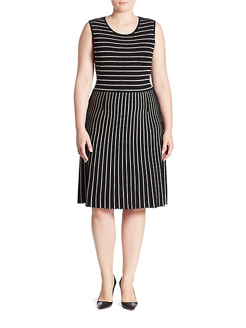 Stizzoli, Plus Size - Zigzag Striped Dress