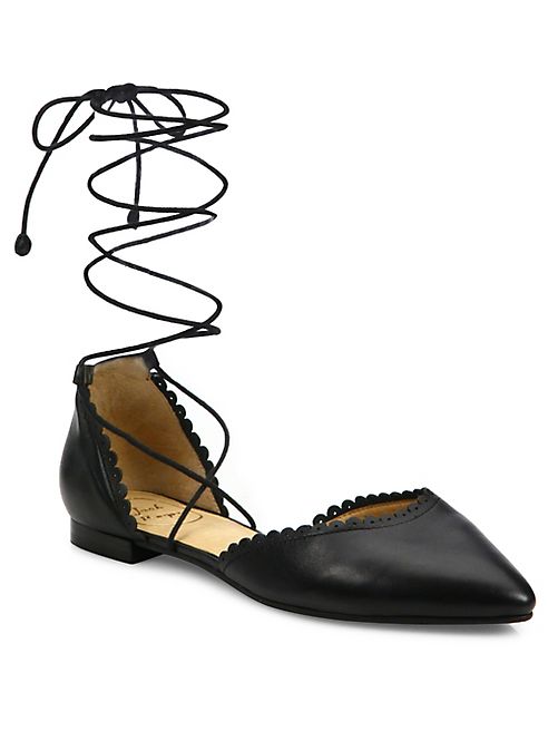 Jack Rogers - Camille Leather Lace-Up Flats