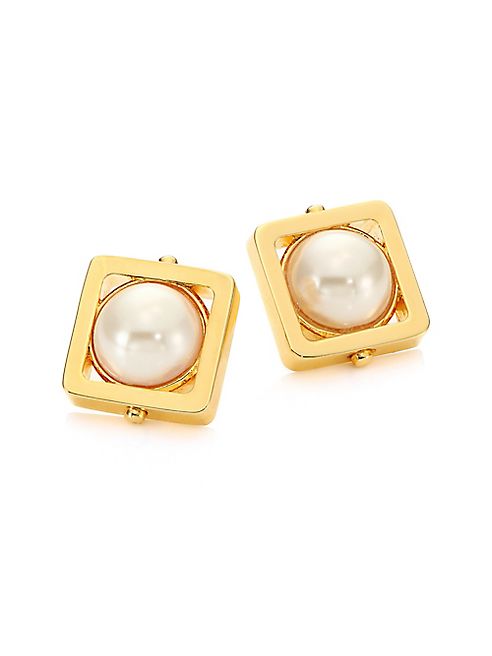 Lele Sadoughi - Caged Stone Stud Earrings