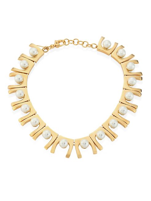 Lele Sadoughi - Sabertooth Faux-Pearl Necklace