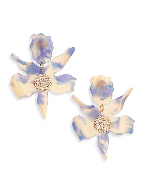 Lele Sadoughi - Crystal Lily Clip-On Earrings