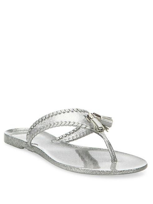 Jack Rogers - Jr Alana Sparkle Whipstitch Jelly Tassel Thong Sandals