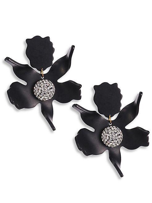 Lele Sadoughi - Crystal Lily Clip-On Earrings