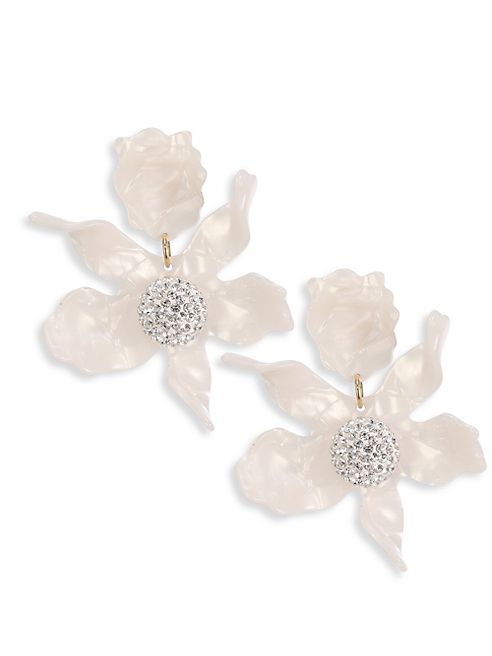 Lele Sadoughi - Crystal Lily Clip-On Earrings