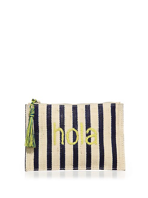 KAYU - Hola Woven Straw Clutch