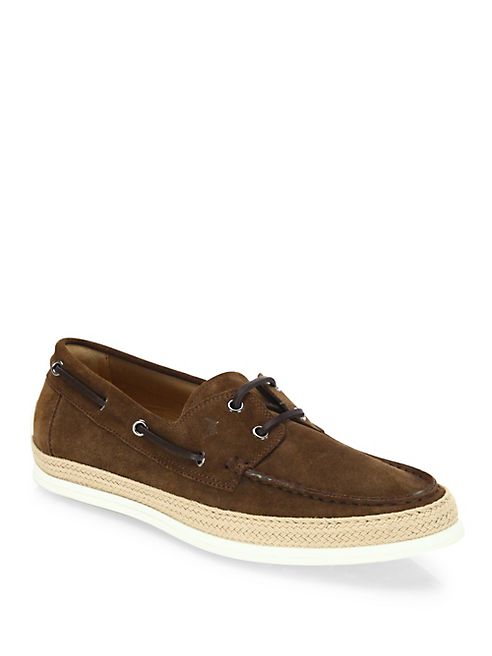 Tod's - Suede Espadrille Boat Sneakers