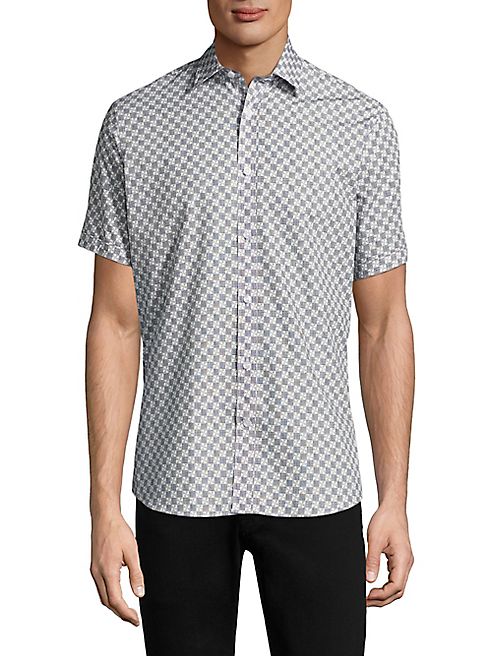 Patrick Assaraf - Checked Cotton Shirt