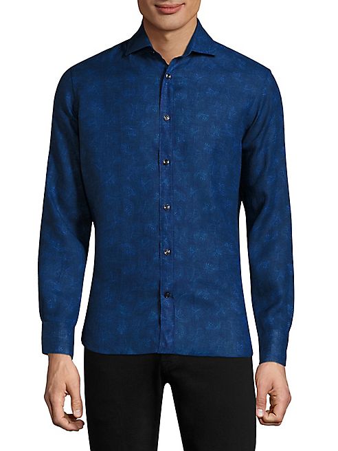 Patrick Assaraf - Button Down Linen Shirt