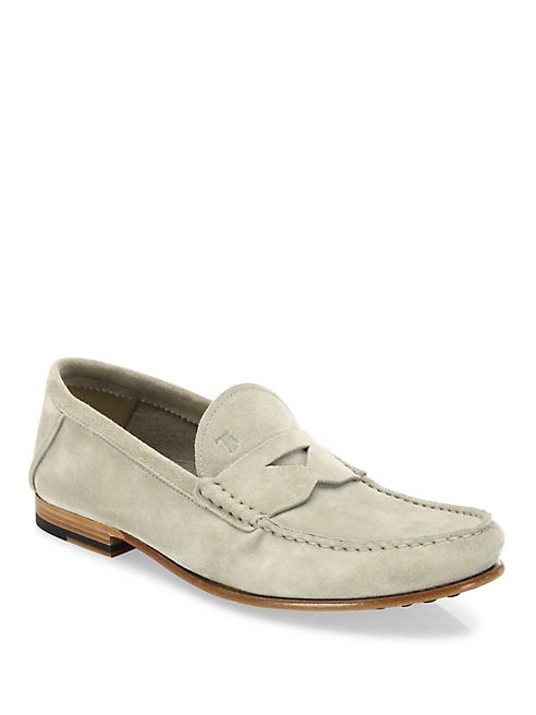 Tod's - Suede Penny Loafers