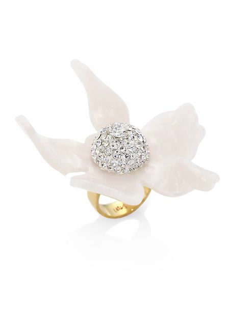 Lele Sadoughi - Crystal Lily Ring