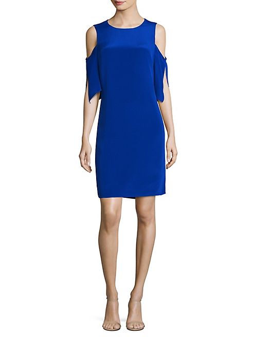 KOBI HALPERIN - Saige Cold-Shoulder Silk Dress