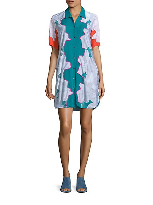 3.1 Phillip Lim - Surf Silk Floral Shirtdress