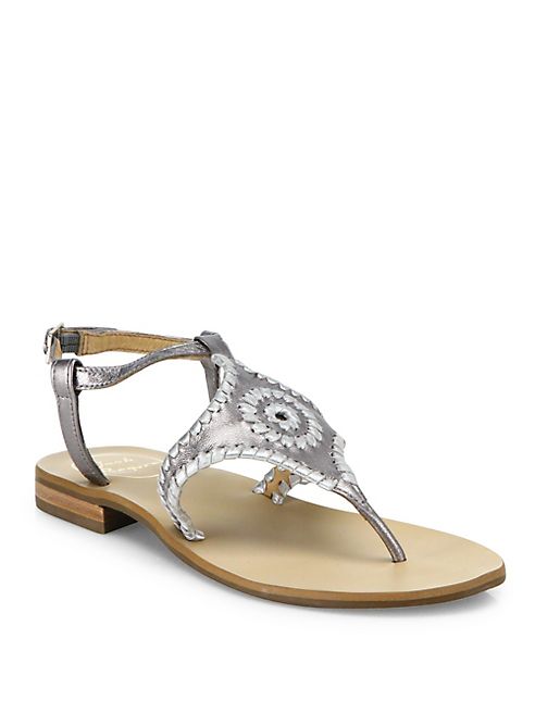 Jack Rogers - Shelby Whipstitched Leather Sandals