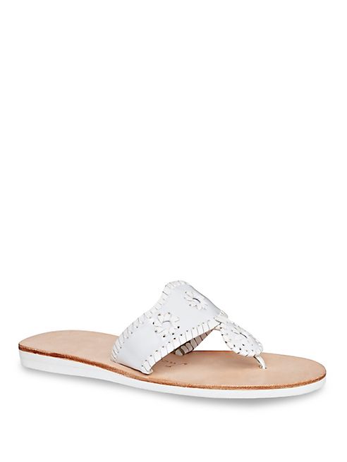 Jack Rogers - Boating Metallic Whipstitch Denim Sandals