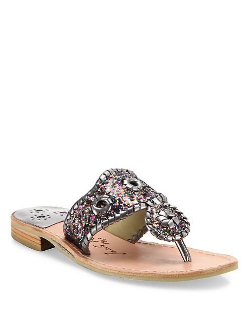 Jack Rogers - Cleo Sparkle & Leather Slides