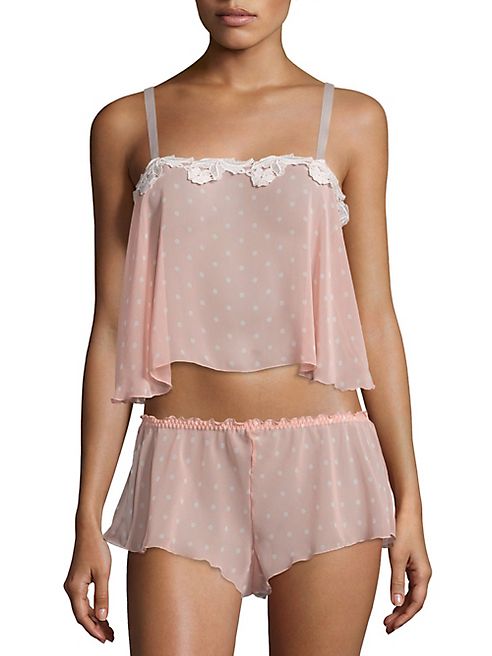 Hanky Panky - Sleepwear Darlington Dot Chiffon Camisole & Tap Pant