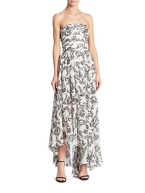 Oscar de la Renta - Strapless Asymmetric Dress