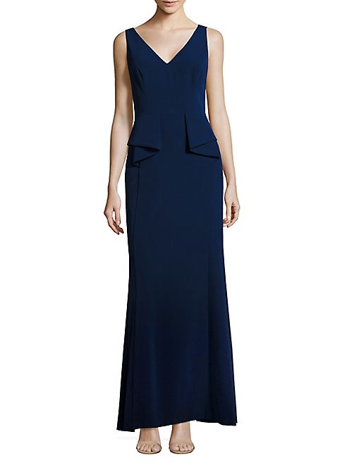 Aidan Mattox - Crepe Peplum Gown