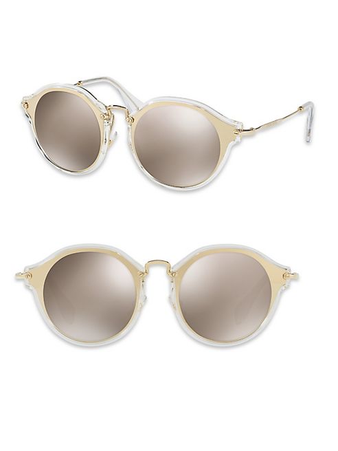 Miu Miu - 49MM Mirrored Pantos Sunglasses