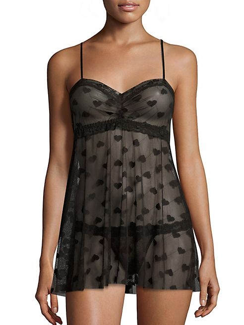 Hanky Panky - Sweetheart Mesh Babydoll & G-String