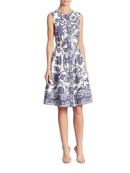 Oscar de la Renta - Floral Printed Dress