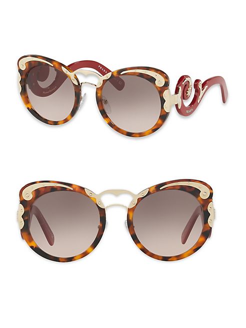 Prada - 54MM Metal-Trim Cat Eye Sunglasses