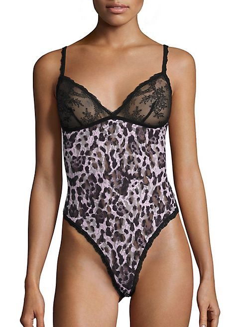 Hanky Panky - Pretty Leopard Thong Back Teddy