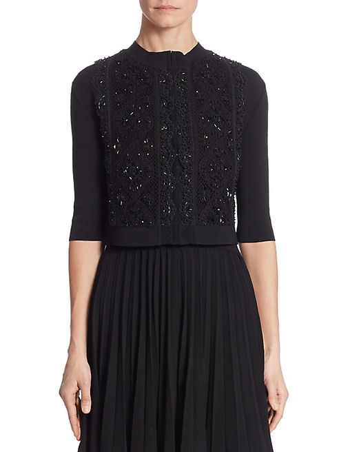 Oscar de la Renta - Lace Embellished Jacket