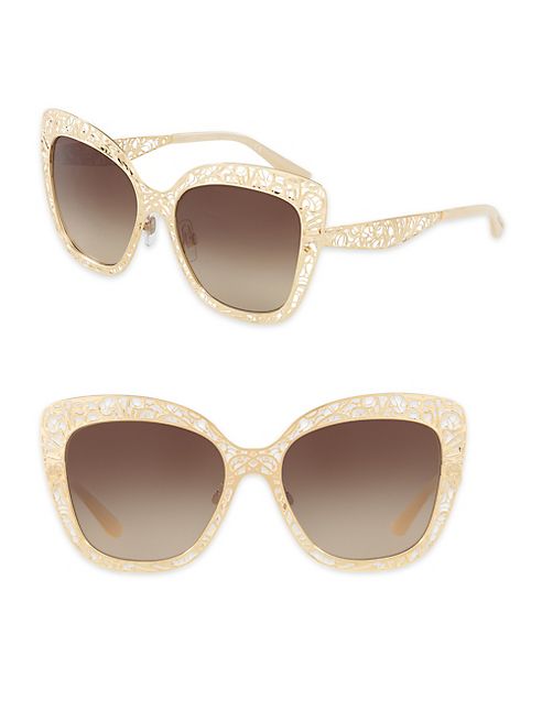 Dolce & Gabbana - 56MM Metal Butterfly Sunglasses