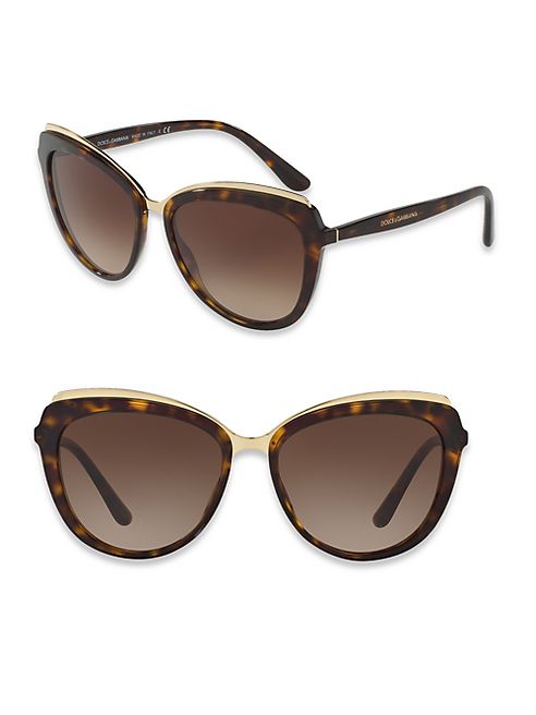 Dolce & Gabbana - 57MM Cat Eye Sunglasses