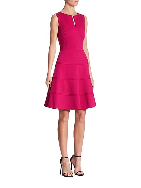 Oscar de la Renta - Wool-Blend Fit-&-Flare Dress