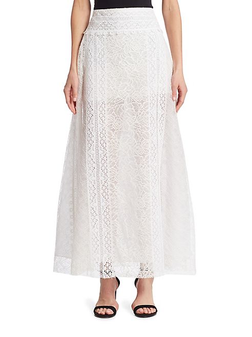 Oscar de la Renta - Floral Lace Skirt