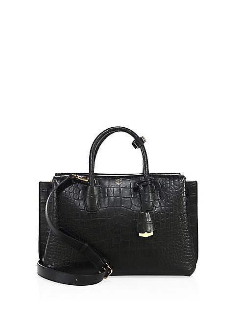 MCM - Milla Medium Croc-Embossed Leather Tote