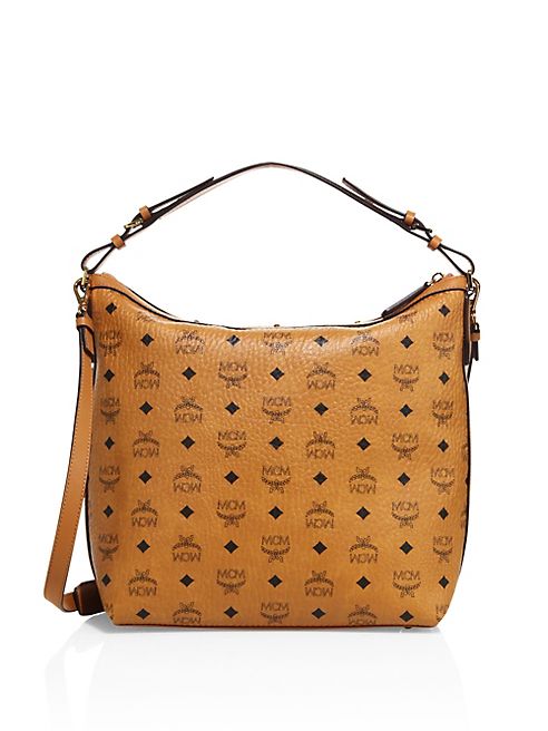 MCM - Gold Visetos Small Hobo Bag