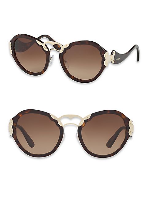 Prada - 54MM Metal-Detail Sunglasses