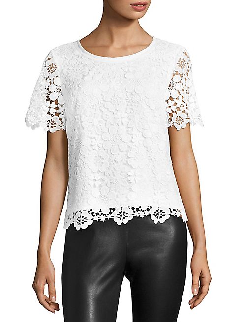 Saks Fifth Avenue Collection - Floral Lace Top