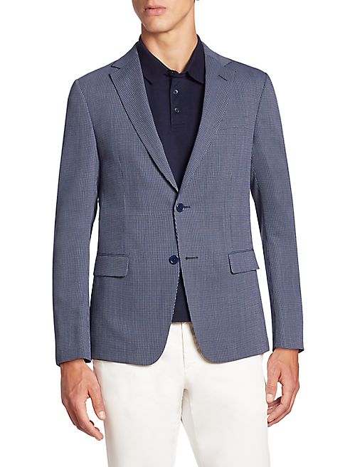 Z Zegna - Micro Checked Wool Jacket