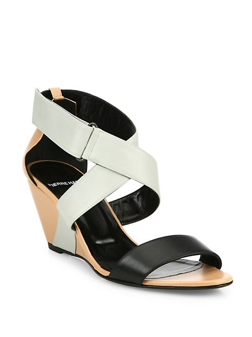 Pierre Hardy - KL10 Leather Crisscross Wedge Sandals