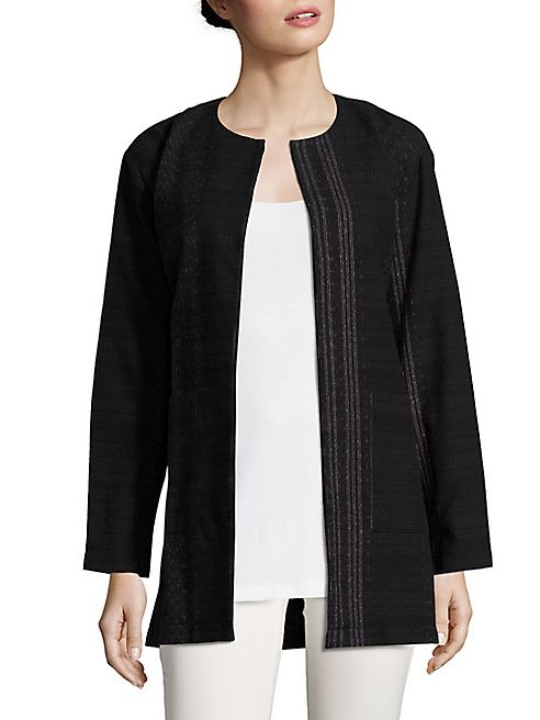 Eileen Fisher - Organic Cotton Striped Jacket