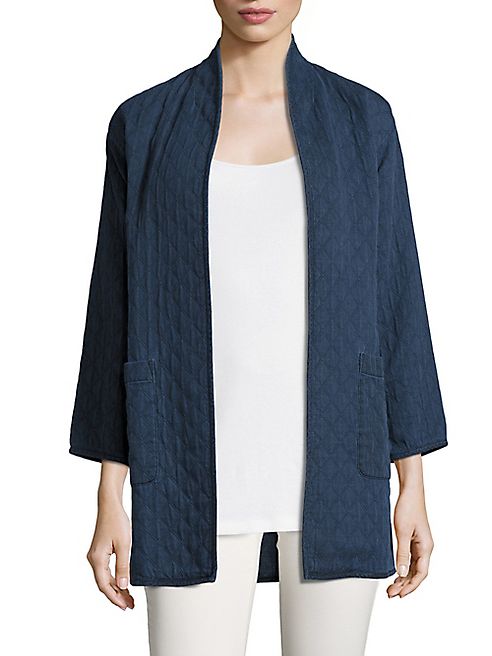 Eileen Fisher - Denim Jacquard Jacket