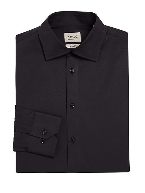 Armani Collezioni - Slim-Fit Cotton Dress Shirt