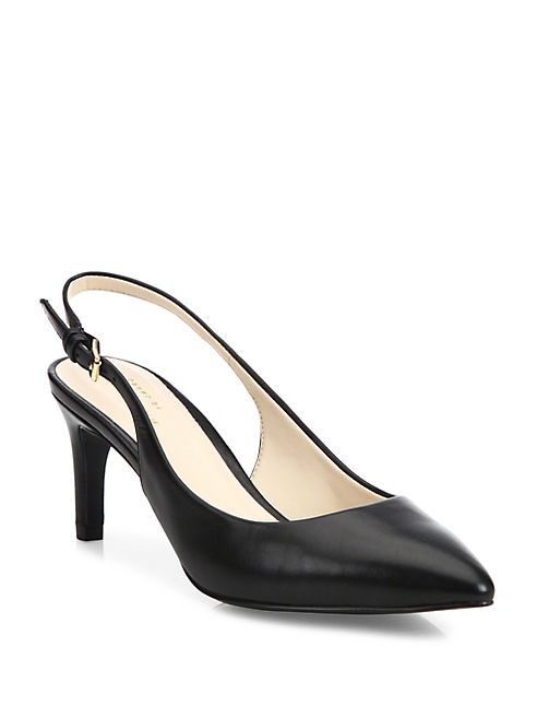 Cole Haan - Medora Leather Point Toe Slingbacks