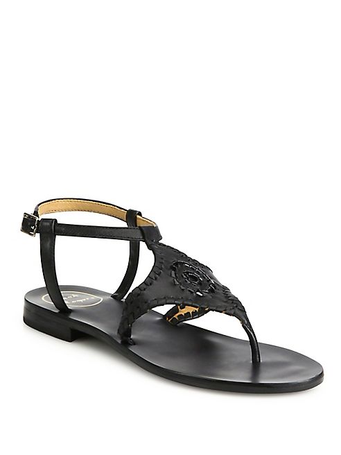 Jack Rogers - Shelby Whipstitched Leather Sandals