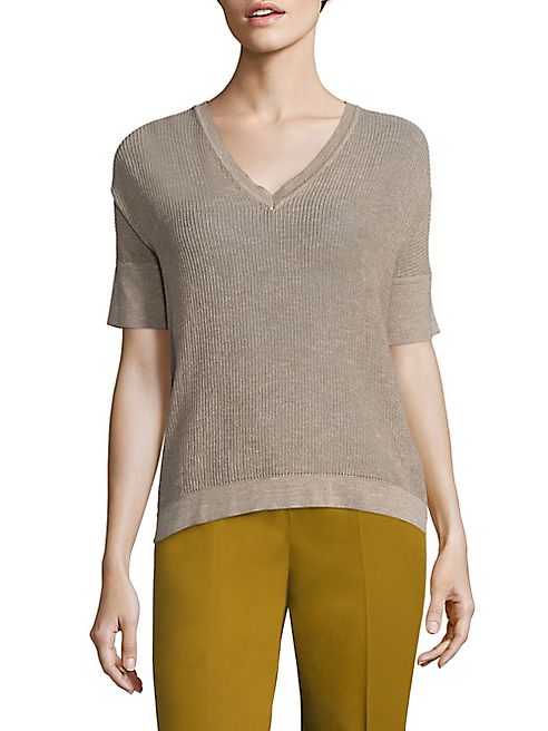 Piazza Sempione - Cotton V-Neck Top