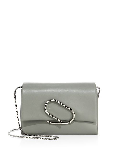 3.1 Phillip Lim - Alix Soft Flap Leather Chain Clutch