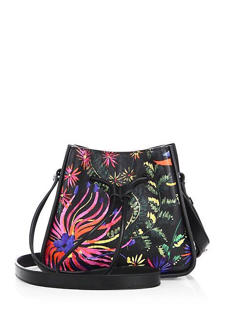 3.1 Phillip Lim - Soleil Mini Printed Leather Drawstring Bucket Bag