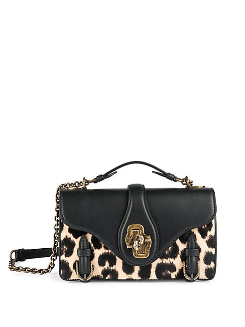 Bottega Veneta - City Knot Leopard-Print Calf Hair & Leather Shoulder Bag