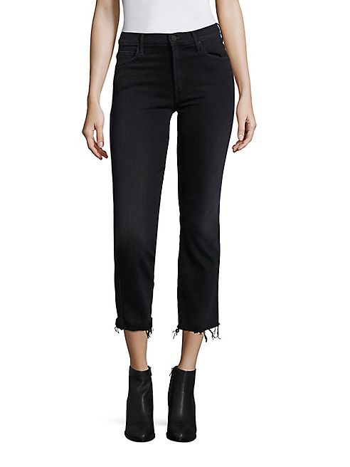 MOTHER - Rascal Frayed-Hem Cropped Jeans