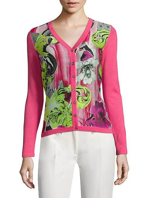 Versace Collection - Long Sleeve Printed Cardigan